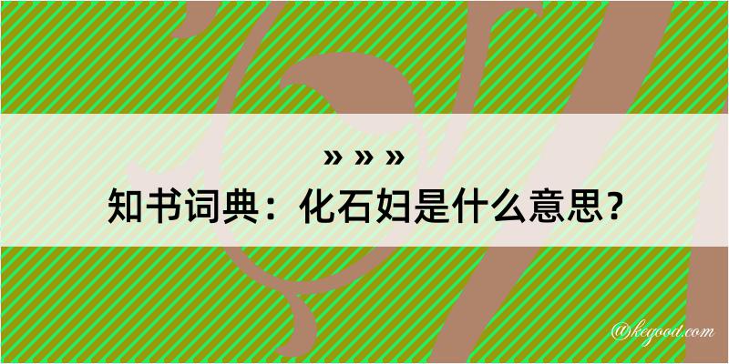 知书词典：化石妇是什么意思？