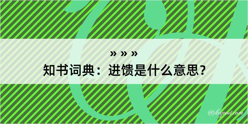 知书词典：进馈是什么意思？