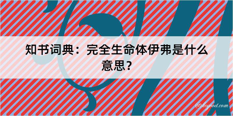 知书词典：完全生命体伊弗是什么意思？