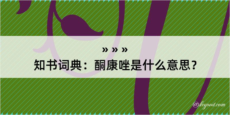 知书词典：酮康唑是什么意思？