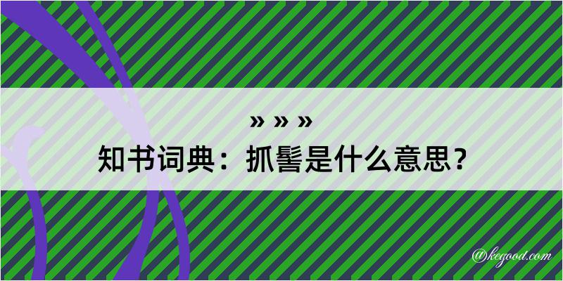 知书词典：抓髻是什么意思？