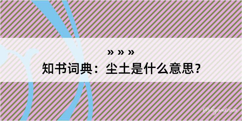 知书词典：尘土是什么意思？