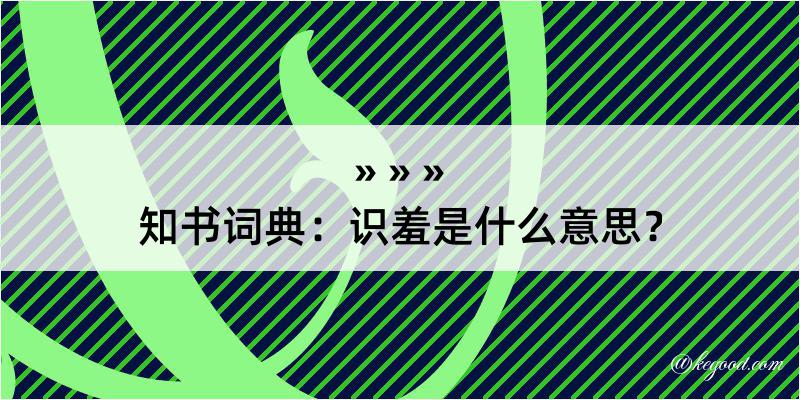 知书词典：识羞是什么意思？