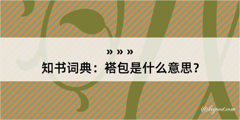 知书词典：褡包是什么意思？