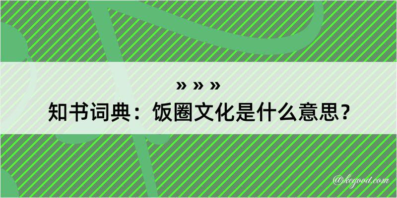 知书词典：饭圈文化是什么意思？