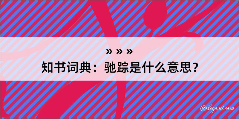 知书词典：驰踪是什么意思？