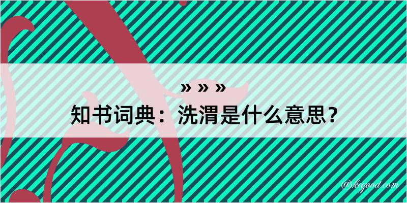 知书词典：洗渭是什么意思？