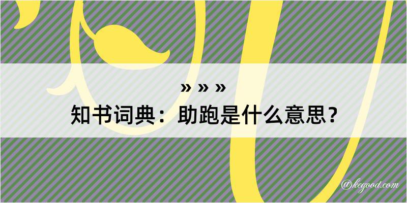 知书词典：助跑是什么意思？