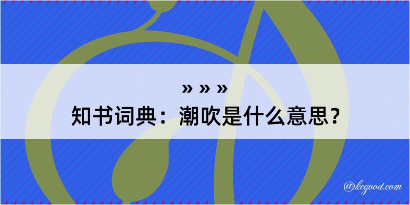 知书词典：潮吹是什么意思？