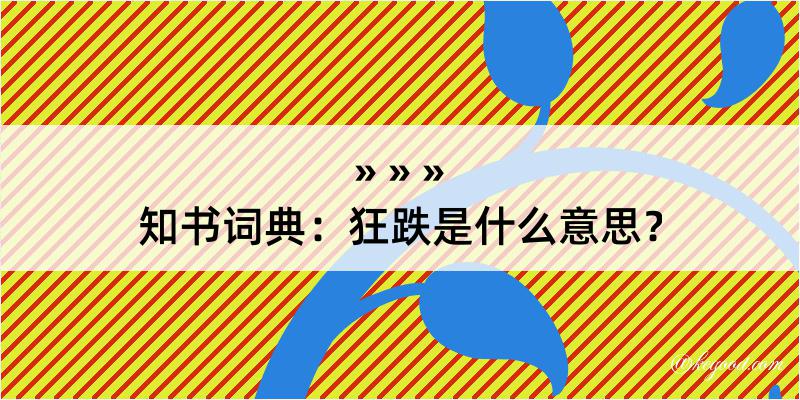 知书词典：狂跌是什么意思？