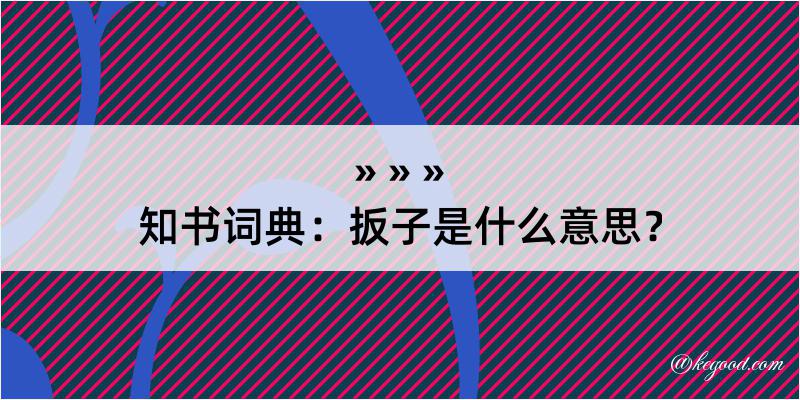 知书词典：扳子是什么意思？