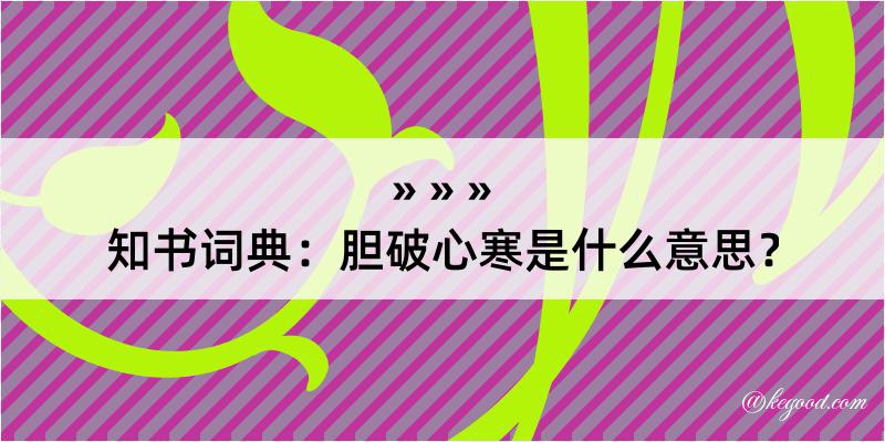 知书词典：胆破心寒是什么意思？