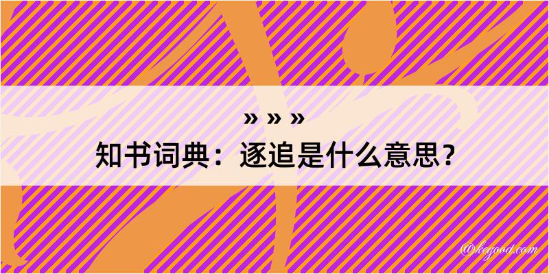 知书词典：逐追是什么意思？