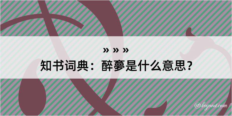 知书词典：醉夣是什么意思？