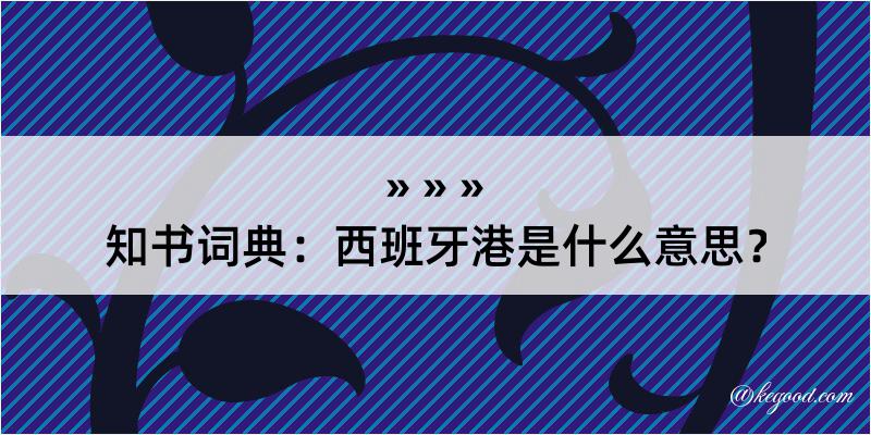 知书词典：西班牙港是什么意思？