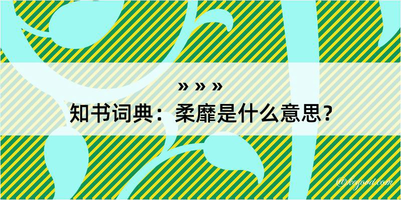 知书词典：柔靡是什么意思？