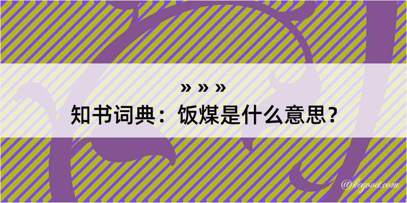 知书词典：饭煤是什么意思？