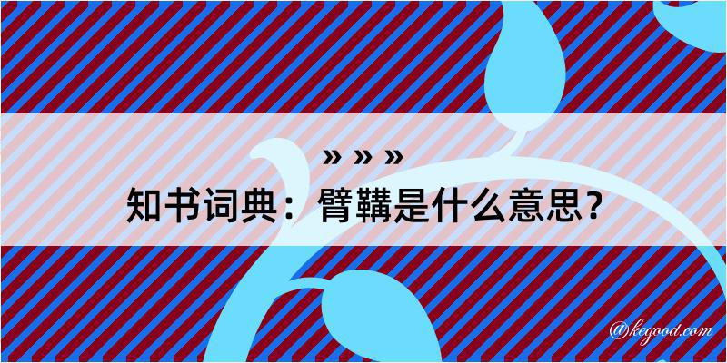 知书词典：臂鞲是什么意思？