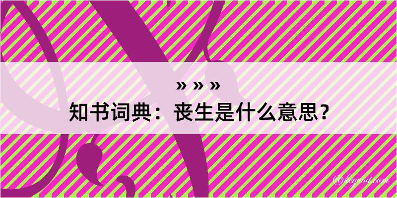 知书词典：丧生是什么意思？