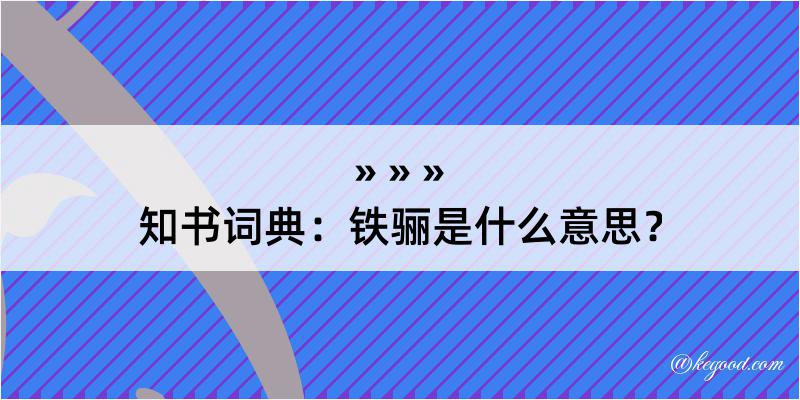 知书词典：铁骊是什么意思？