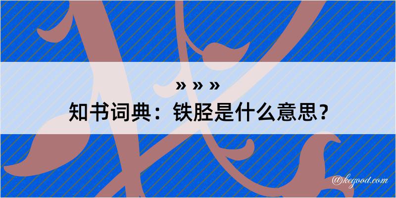 知书词典：铁胫是什么意思？