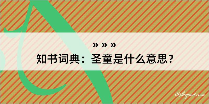 知书词典：圣童是什么意思？