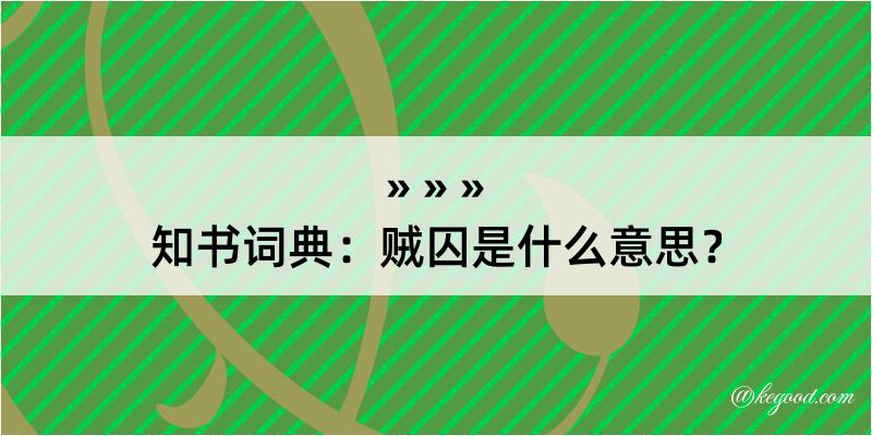 知书词典：贼囚是什么意思？