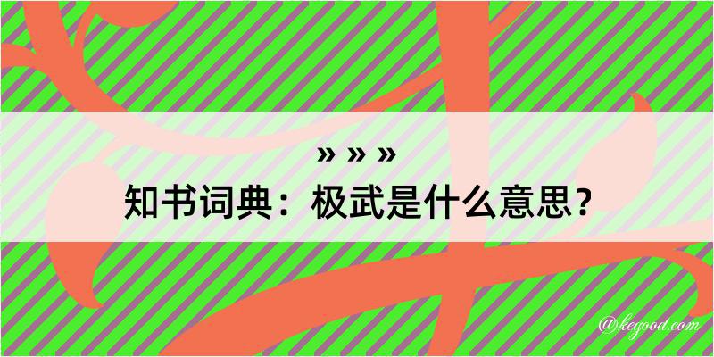 知书词典：极武是什么意思？