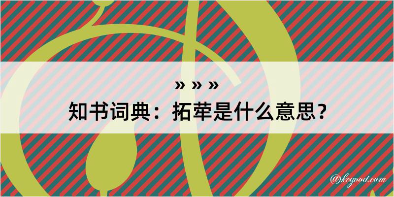 知书词典：拓荦是什么意思？