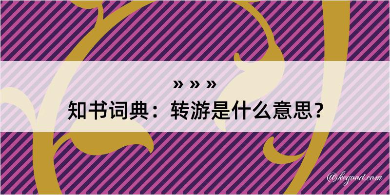 知书词典：转游是什么意思？