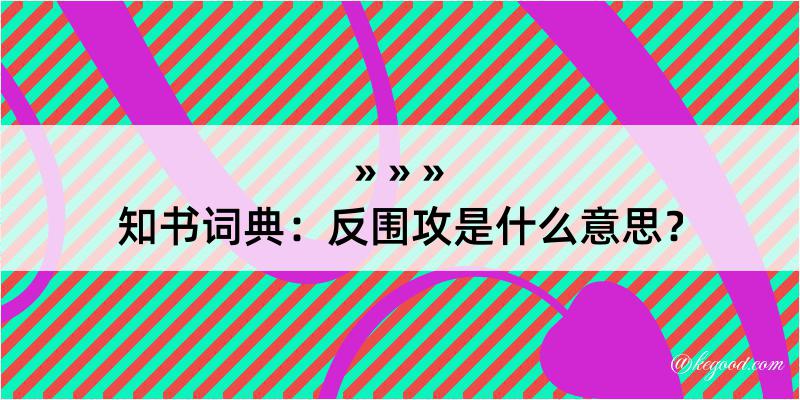 知书词典：反围攻是什么意思？