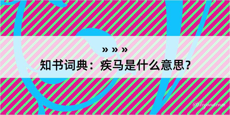 知书词典：疾马是什么意思？