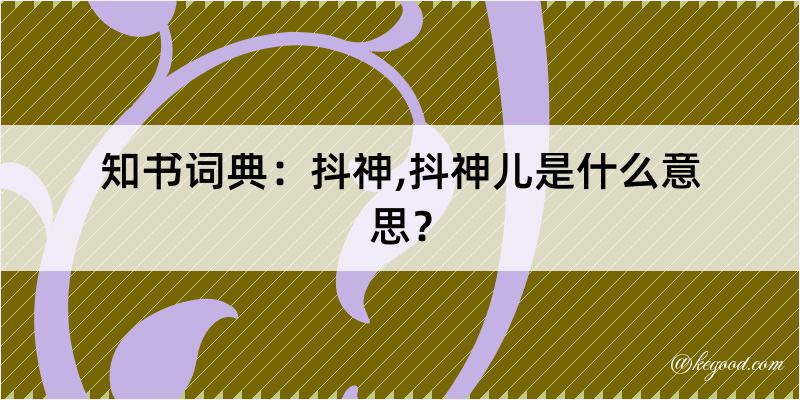 知书词典：抖神,抖神儿是什么意思？