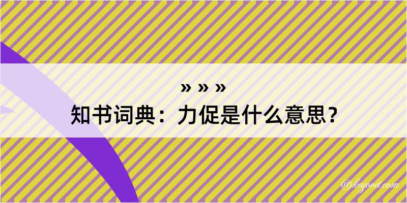 知书词典：力促是什么意思？