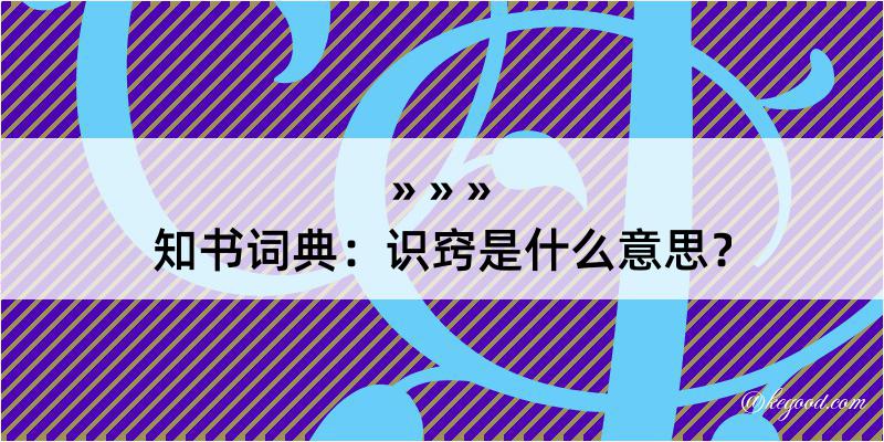 知书词典：识窍是什么意思？