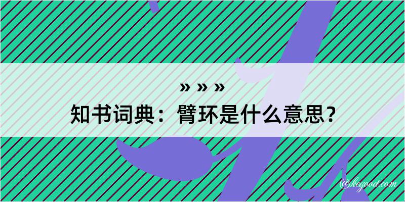 知书词典：臂环是什么意思？