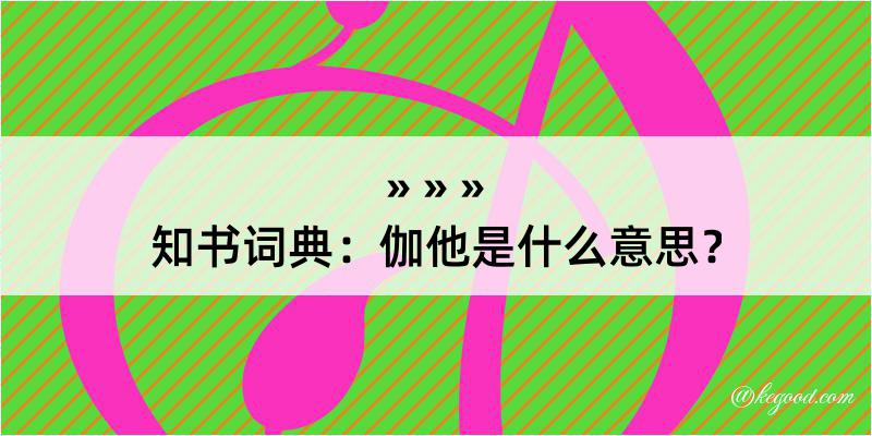 知书词典：伽他是什么意思？