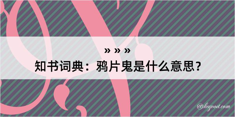 知书词典：鸦片鬼是什么意思？