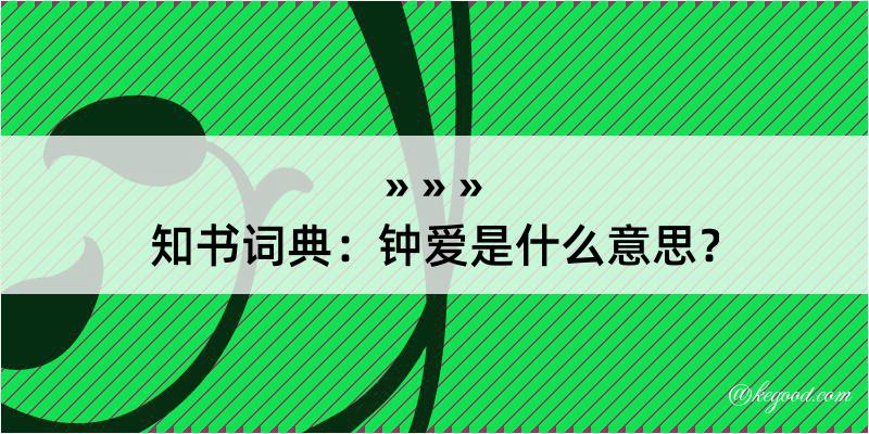 知书词典：钟爱是什么意思？