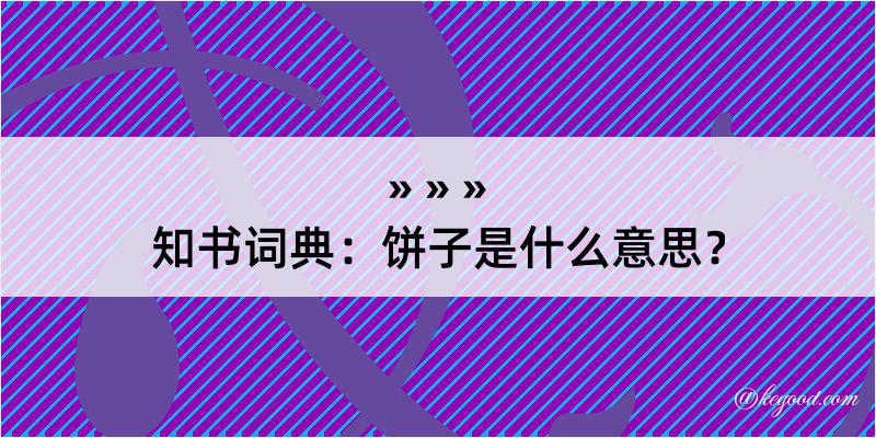 知书词典：饼子是什么意思？