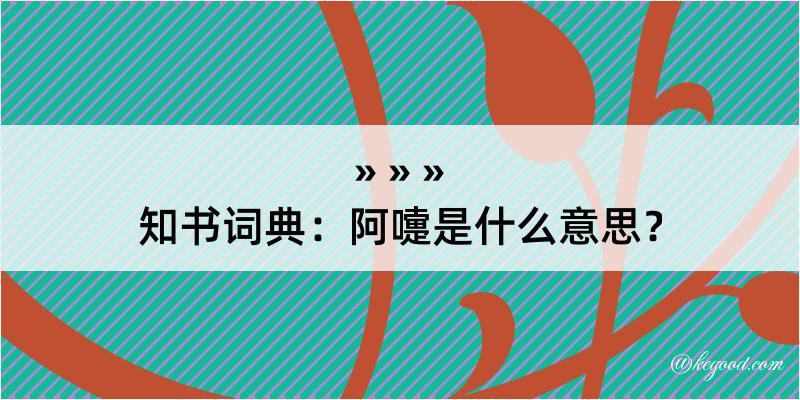 知书词典：阿嚏是什么意思？