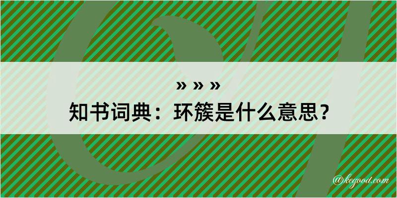 知书词典：环簇是什么意思？