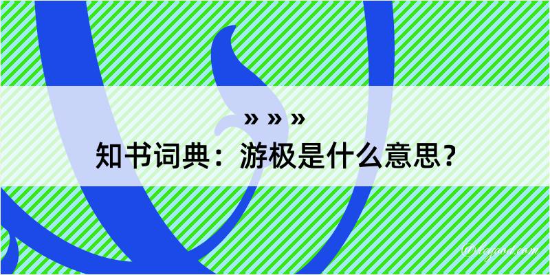 知书词典：游极是什么意思？