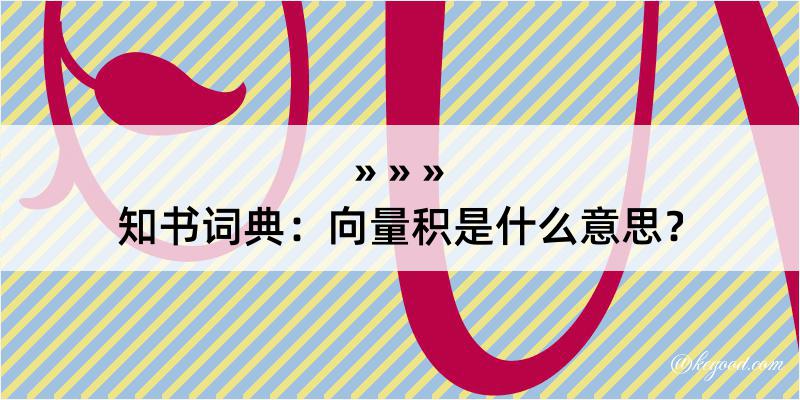 知书词典：向量积是什么意思？