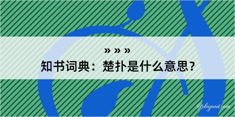 知书词典：楚扑是什么意思？