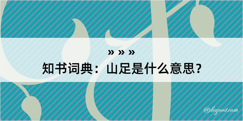 知书词典：山足是什么意思？