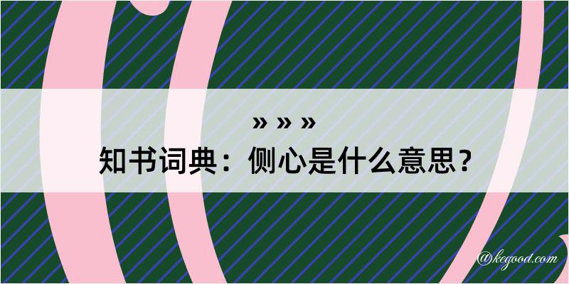 知书词典：侧心是什么意思？