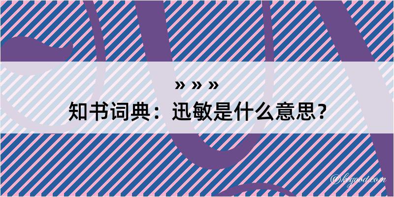 知书词典：迅敏是什么意思？