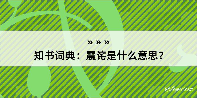 知书词典：震诧是什么意思？