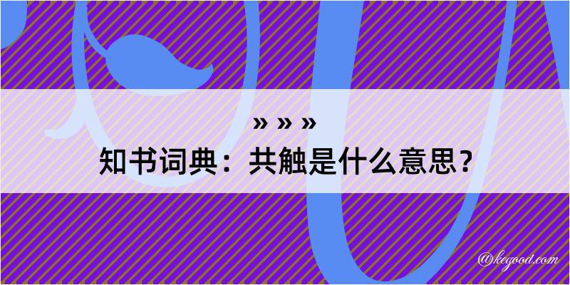 知书词典：共触是什么意思？